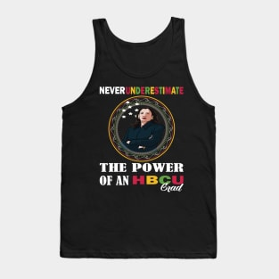 Never underestimate the power of an hbcu graduate.. black month kamala harris gift Tank Top